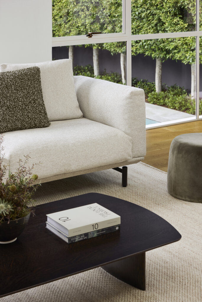 Modern Lucca Linen Feather Sofa